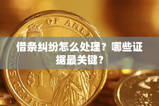 济南借条纠纷怎么处理？哪些证据最关键？