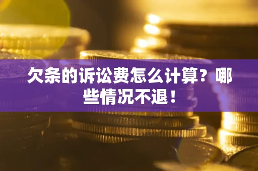 济南欠条的诉讼费怎么计算？哪些情况不退！