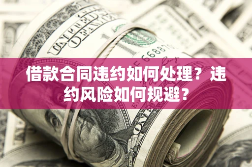 济南借款合同违约如何处理？违约风险如何规避？